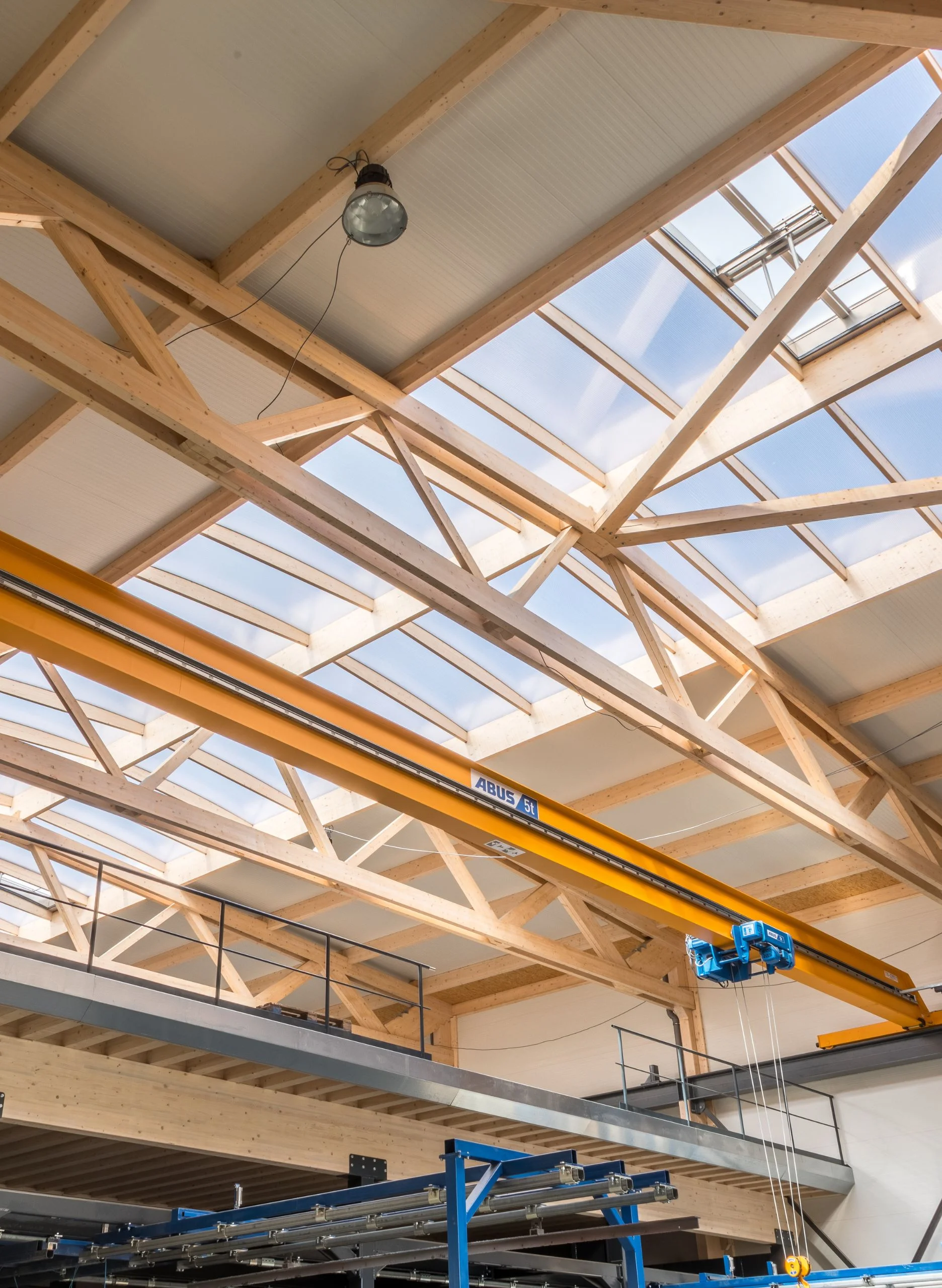 Close-up of a precisely made timber structure